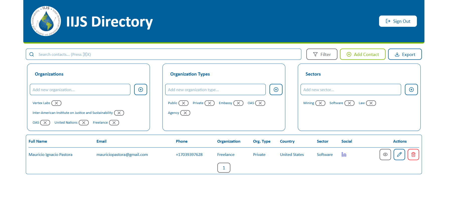 Internal Company Directory